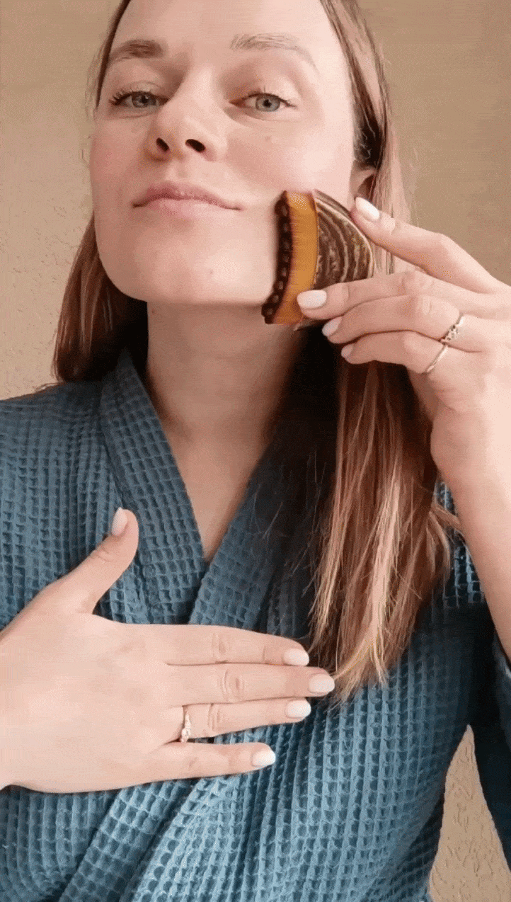 Veido limfodrenažinis šepetys